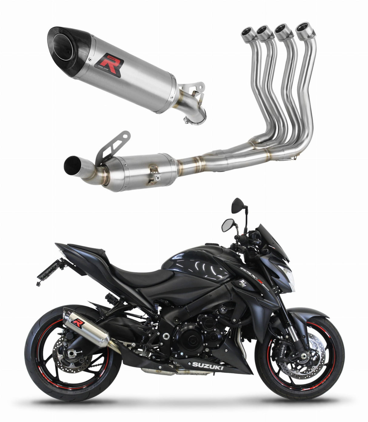 Suzuki GSX-S 1000 / F 2015 - 2020 Full Exhaust System Collector Silencer HP8 + dB killer medium 20 m.