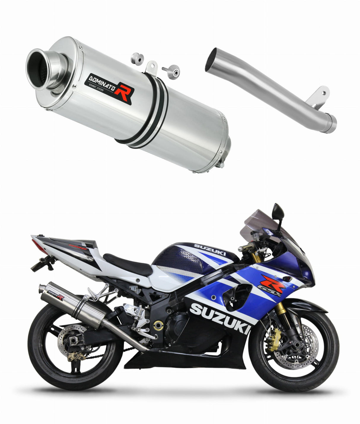 Suzuki GSXR 1000 K1 - K4 2001 - 2004 Exhaust Silencer Muffler Slip-on OV + dB killer medium 20 m.