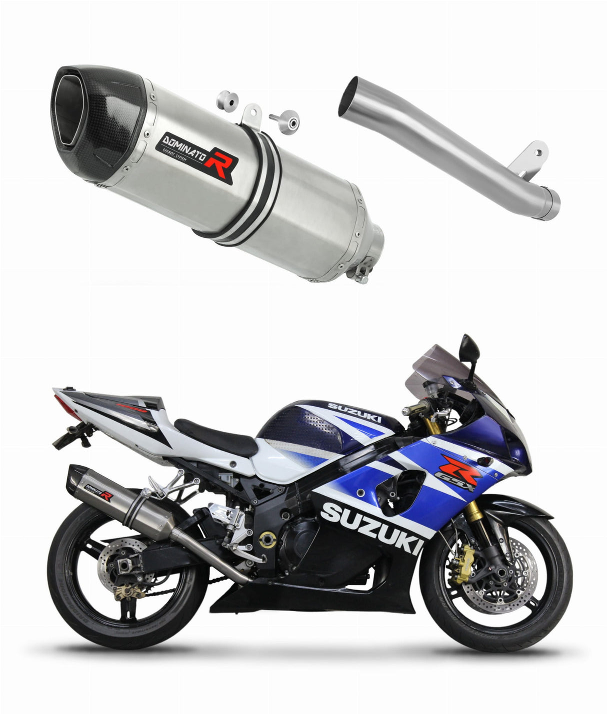 Suzuki GSXR 1000 K1 - K4 2001 - 2004 Exhaust Silencer Muffler Slip-on HP1 + dB killer medium 20 m.