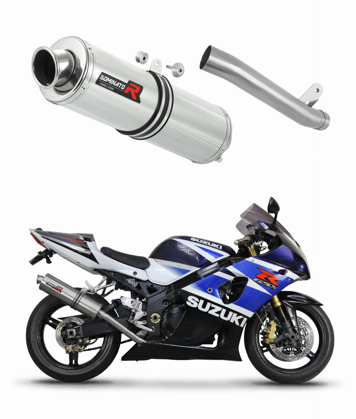 Suzuki GSXR 1000 K1 - K4 2001 - 2004 Exhaust Silencer Muffler Slip-on ST + dB killer medium 20 m.