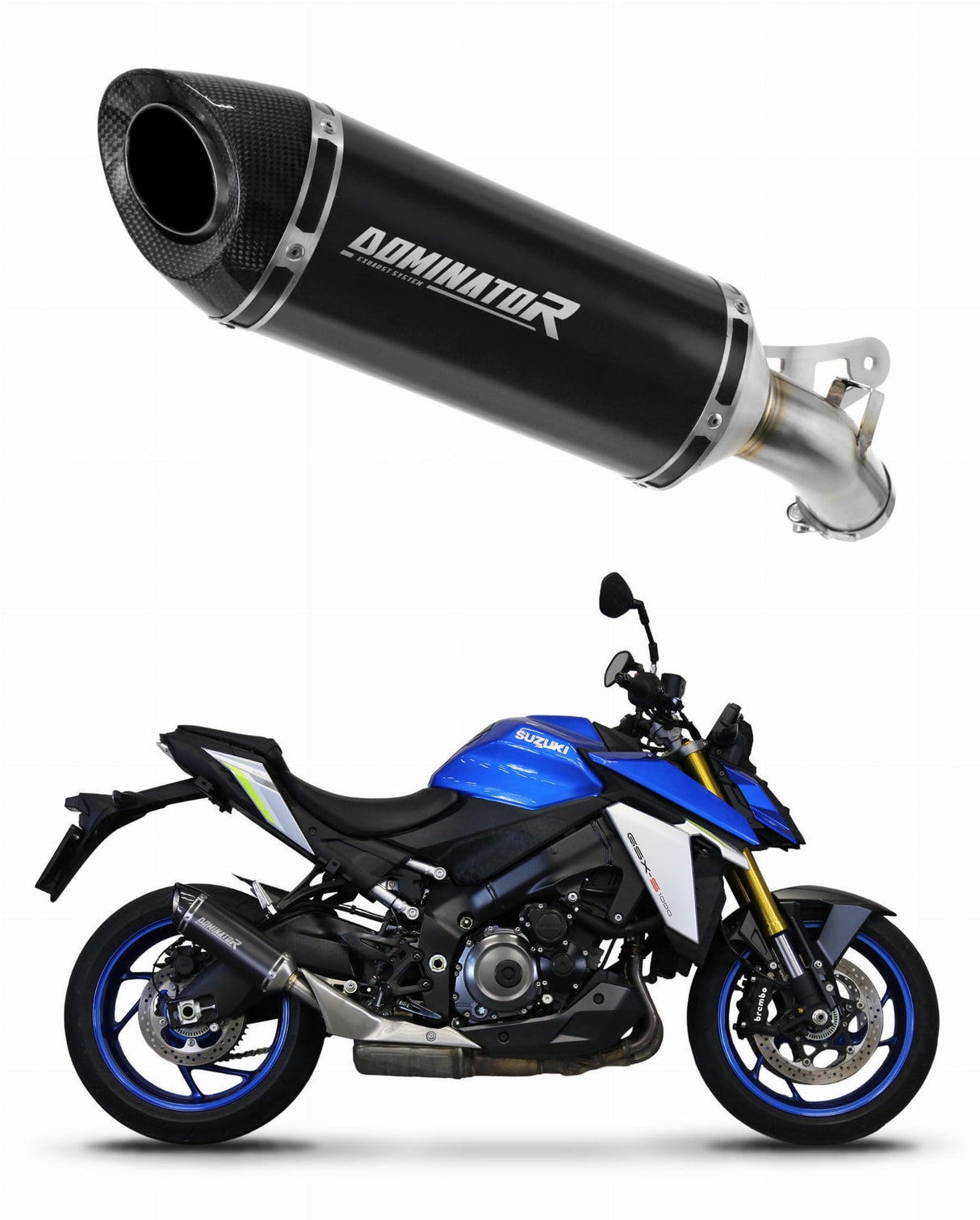 Suzuki GSX-S 1000 / 1000 GT / 950 2021 - 2024 Exhaust Silencer Muffler HP8 BLACK + db killer 20 m.