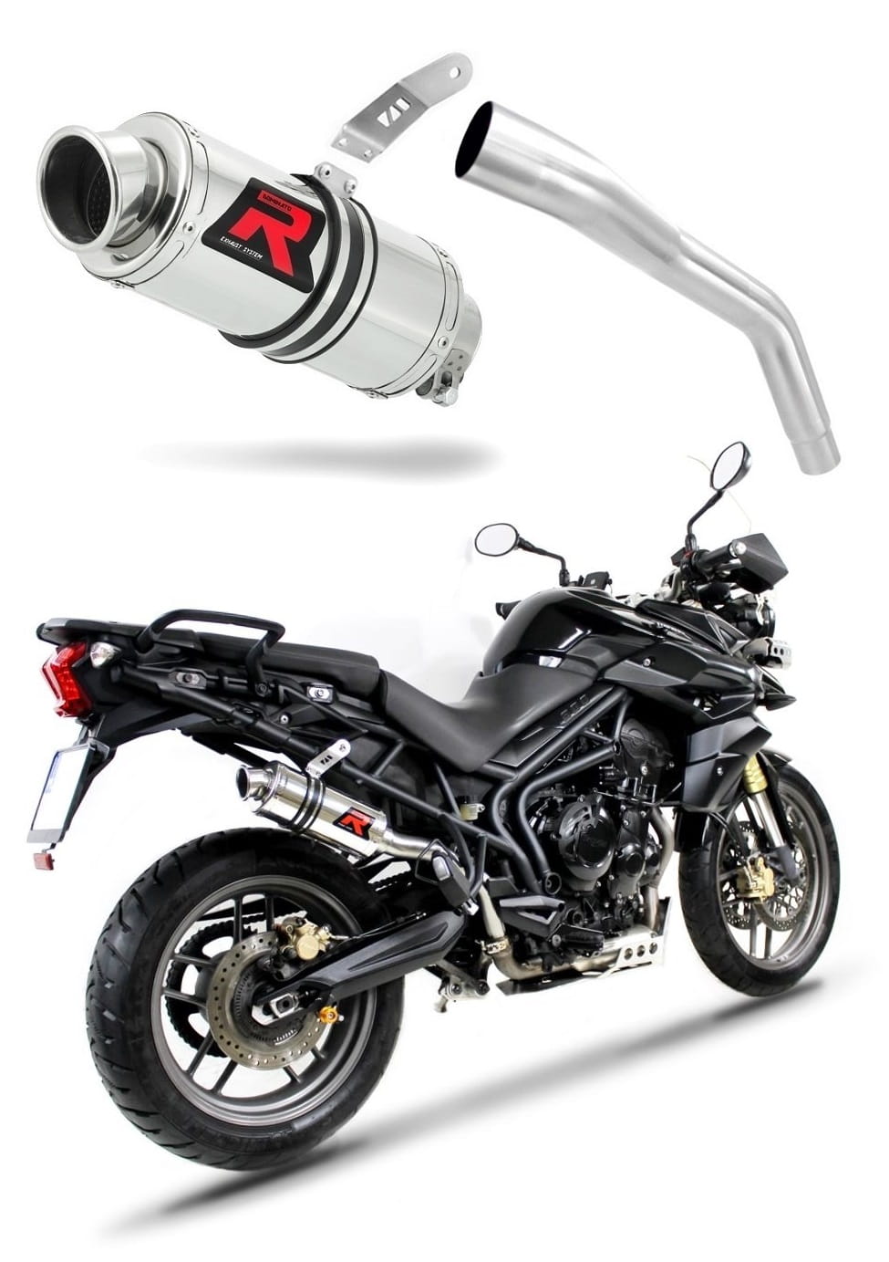 Triumph TIGER 800 XC XR 2011 - 2014 Exhaust Silencer Muffler GP1 + dB killer medium 20 m.