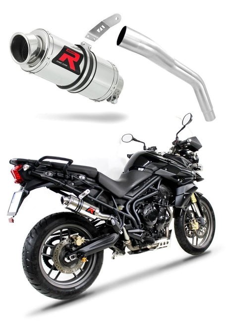 Triumph TIGER 800 XC XR 2011 - 2014 Exhaust Silencer Muffler GP1 + dB killer medium 20 m.