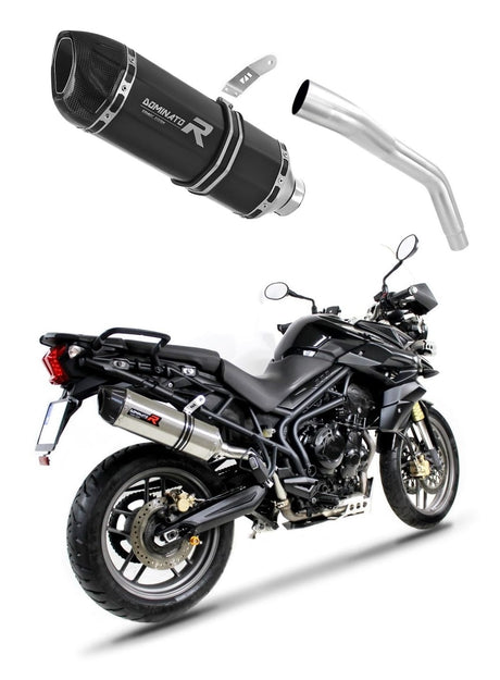 Triumph TIGER 800 XC XR 2015 - 2017 Exhaust Silencer Muffler HP1 BLACK + dB killer medium 20 m.