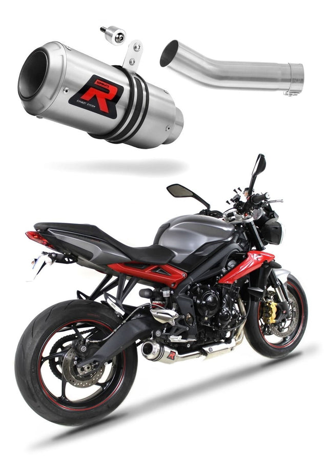 Triumph STREET TRIPLE 675 R / S / RS 2013 - 2016 Exhaust Silencer Muffler GP + dB killer medium 20 m.