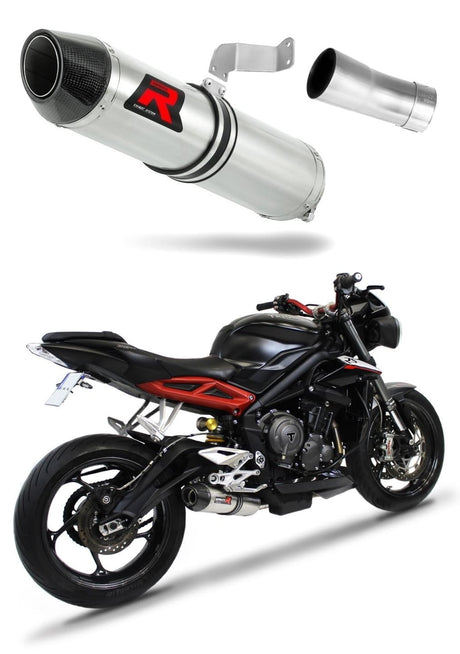 Triumph STREET TRIPLE 765 S R RS 2017 - 2022 Exhaust Silencer Muffler HP2 + dB killer medium 20 m.