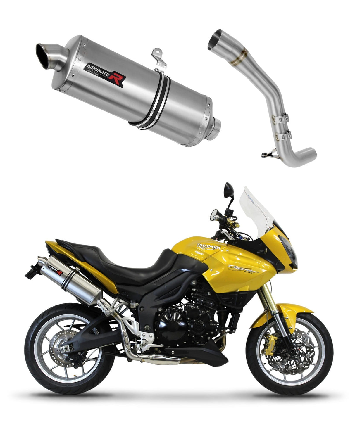 Triumph Tiger 1050 2006 - 2012 Exhaust Silencer Muffler P7 + dB killer medium 20 m.