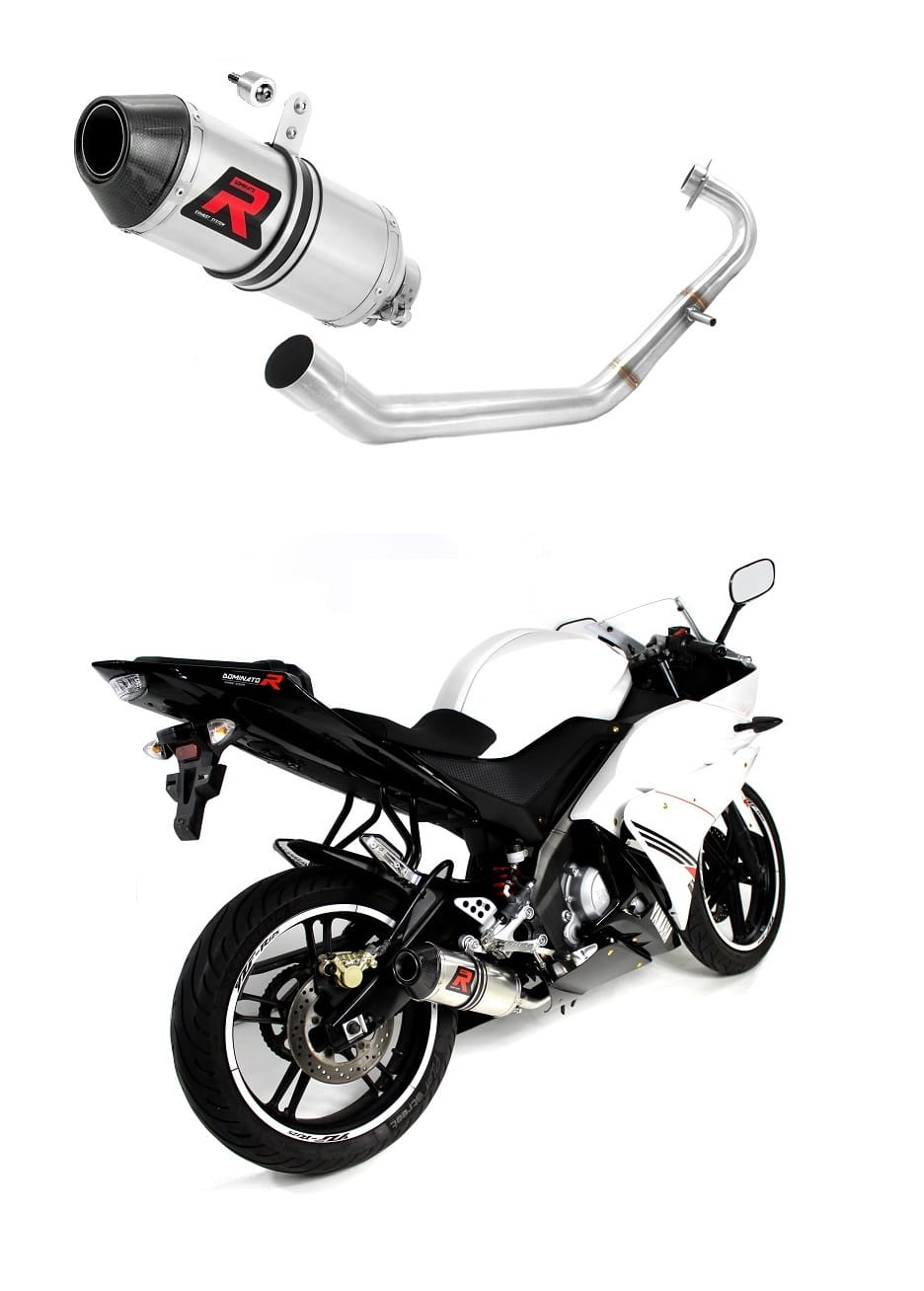 Yamaha YZF R125 2008 - 2013 Full Exhaust System Collector Silencer HP3 + dB killer medium 20 m.