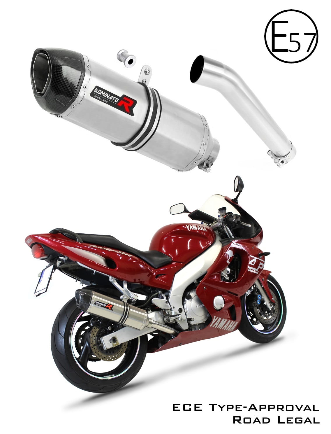 YZF 600R Thundercat EU Approved Exhaust Silencer HP1 1996 - 2006 19 m.