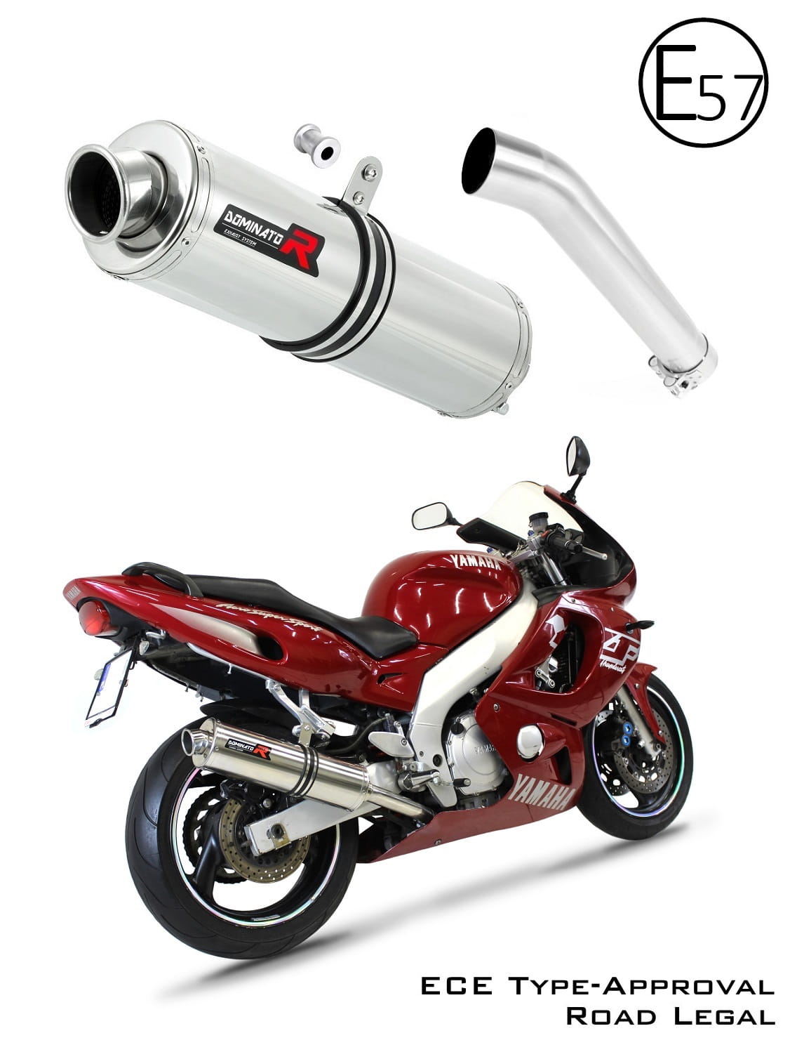 YZF 600R Thundercat EU Approved Exhaust Silencer ROUND 1996 - 2006 19 m.
