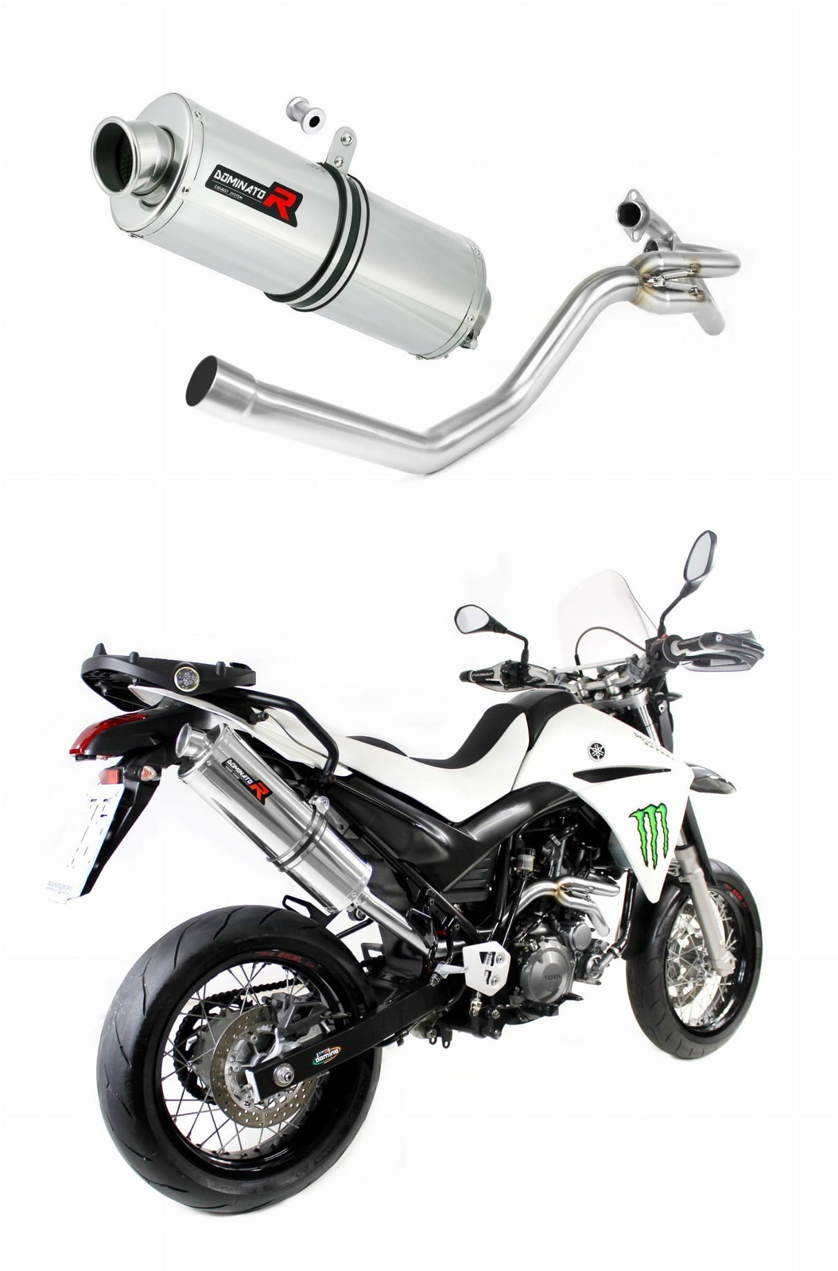 Yamaha XT 660 R 2004 - 2016 side manifold 2 in 1 Exhaust Silencer Muffler OV + dB killer medium 20 m.
