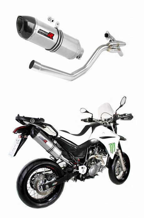 Yamaha XT 660 R 2004 - 2016 side manifold 2 in 1 Exhaust Silencer Muffler HP1 + dB killer medium 20 m.