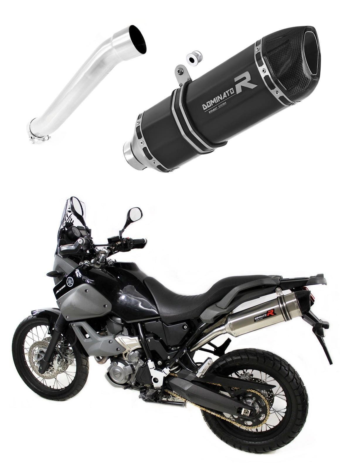 Yamaha XT 660 Z TENERE 2008 - 2016 Exhaust Silencer Muffler HP1 BLACK + dB killer medium 20 m.