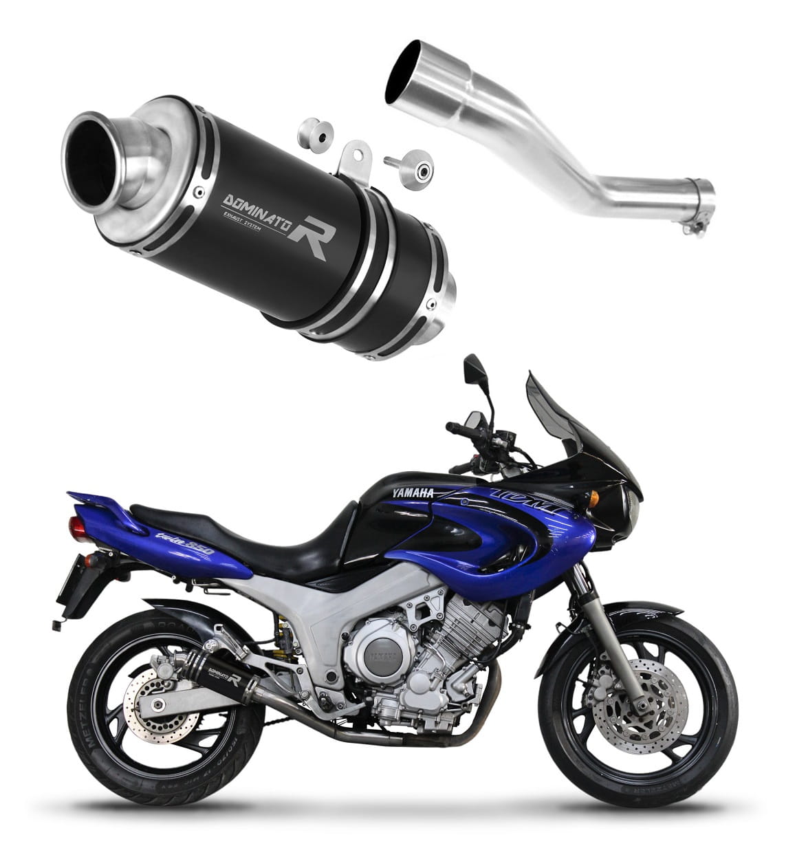 Yamaha TDM 850 Right Side 1996 - 2001 Exhaust Silencer Muffler GP1 BLACK + dB killer medium 19 m.