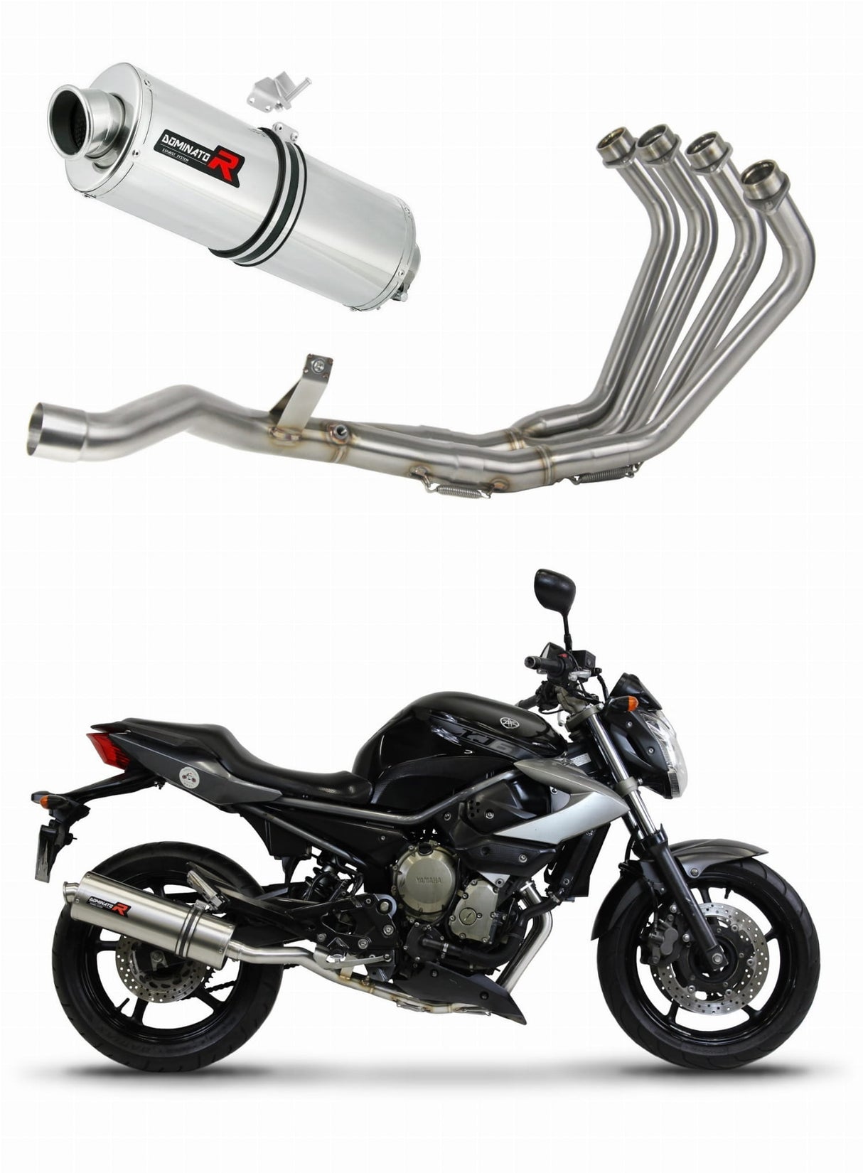 Yamaha XJ 6N S F 2009 - 2016 Full Exhaust System Collector Silencer OV + dB killer medium 20 m.