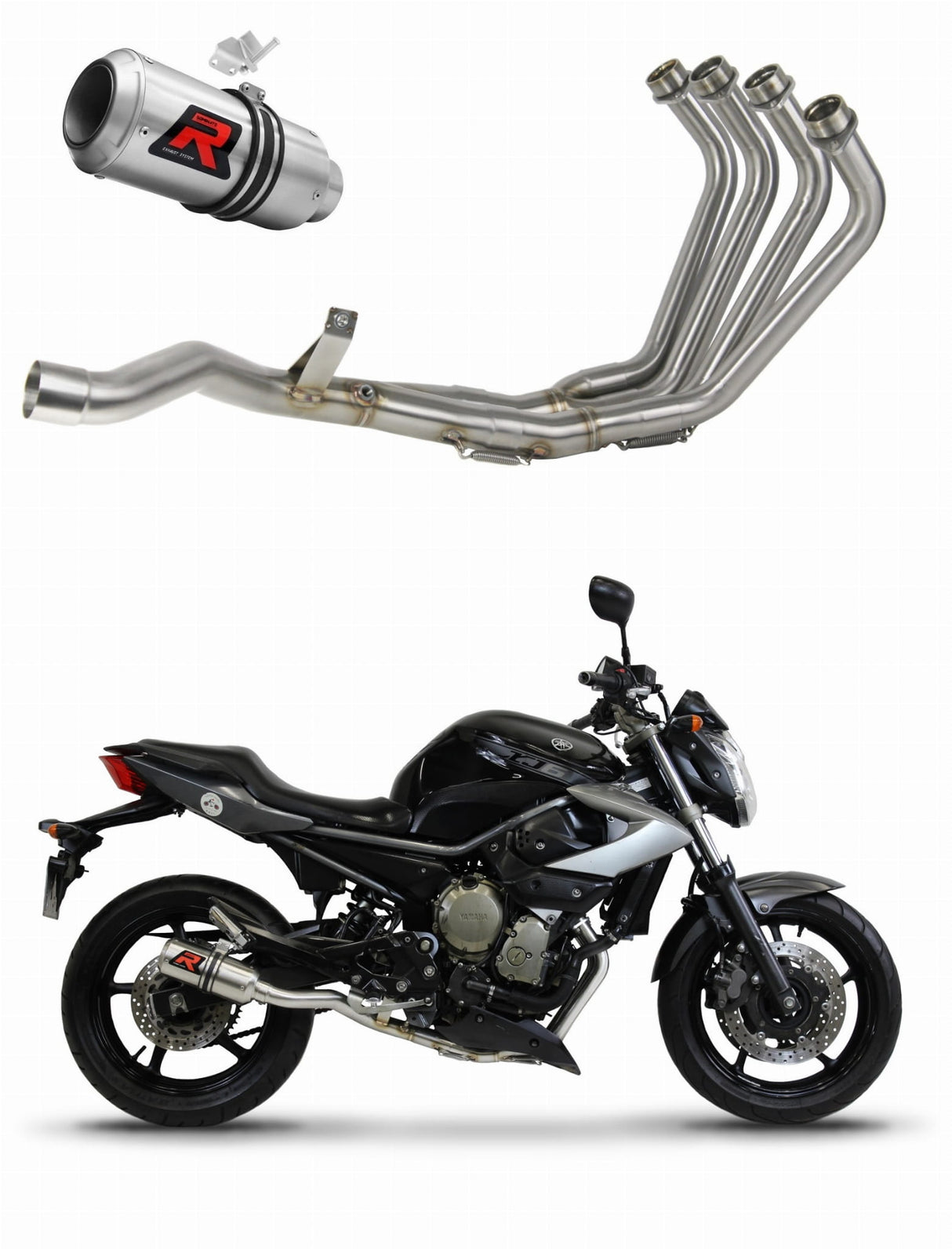 XJ6 N / S / F 600 Diversion Exhaust FULL SYSTEM Silencer GP 2009 - 2016 + dB killer 20 m.