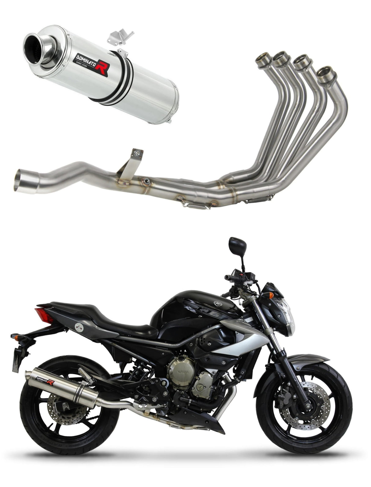 Yamaha XJ 6N S F 2009 - 2016 Full Exhaust System Collector Silencer ST + dB killer medium 20 m.