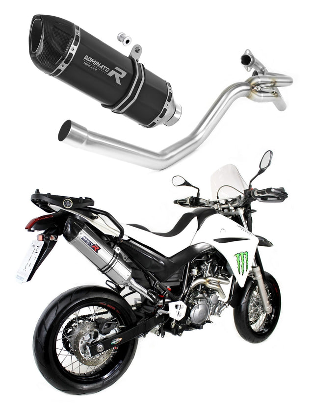 Yamaha XT 660 X 2004 - 2016 side manifold 2 in 1 Exhaust Silencer Muffler HP1 BLACK + dB killer medium 20 m.