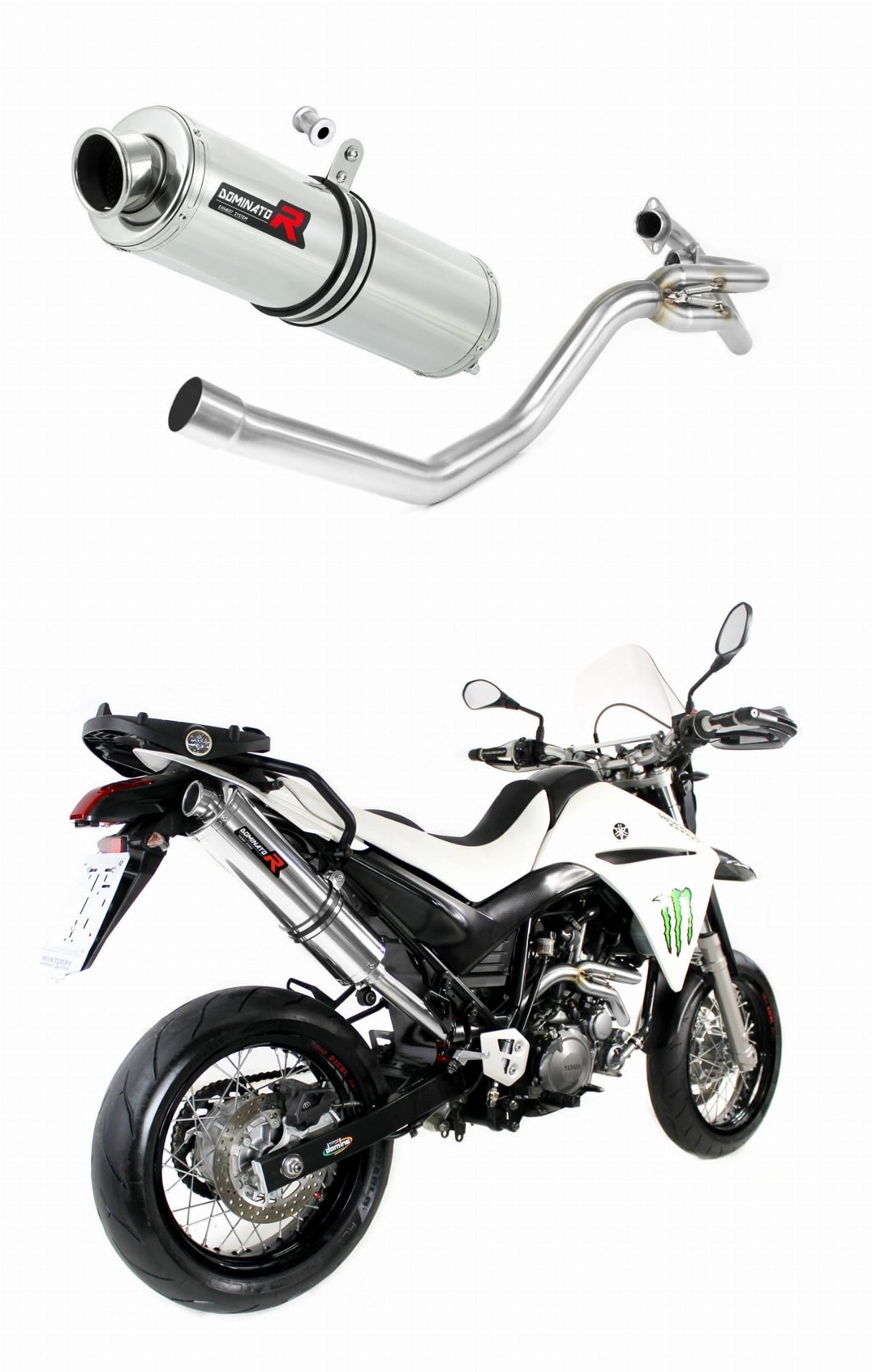 Yamaha XT 660 X 2004 - 2016 side manifold 2 in 1 Exhaust Silencer Muffler ST + dB killer medium 20 m.