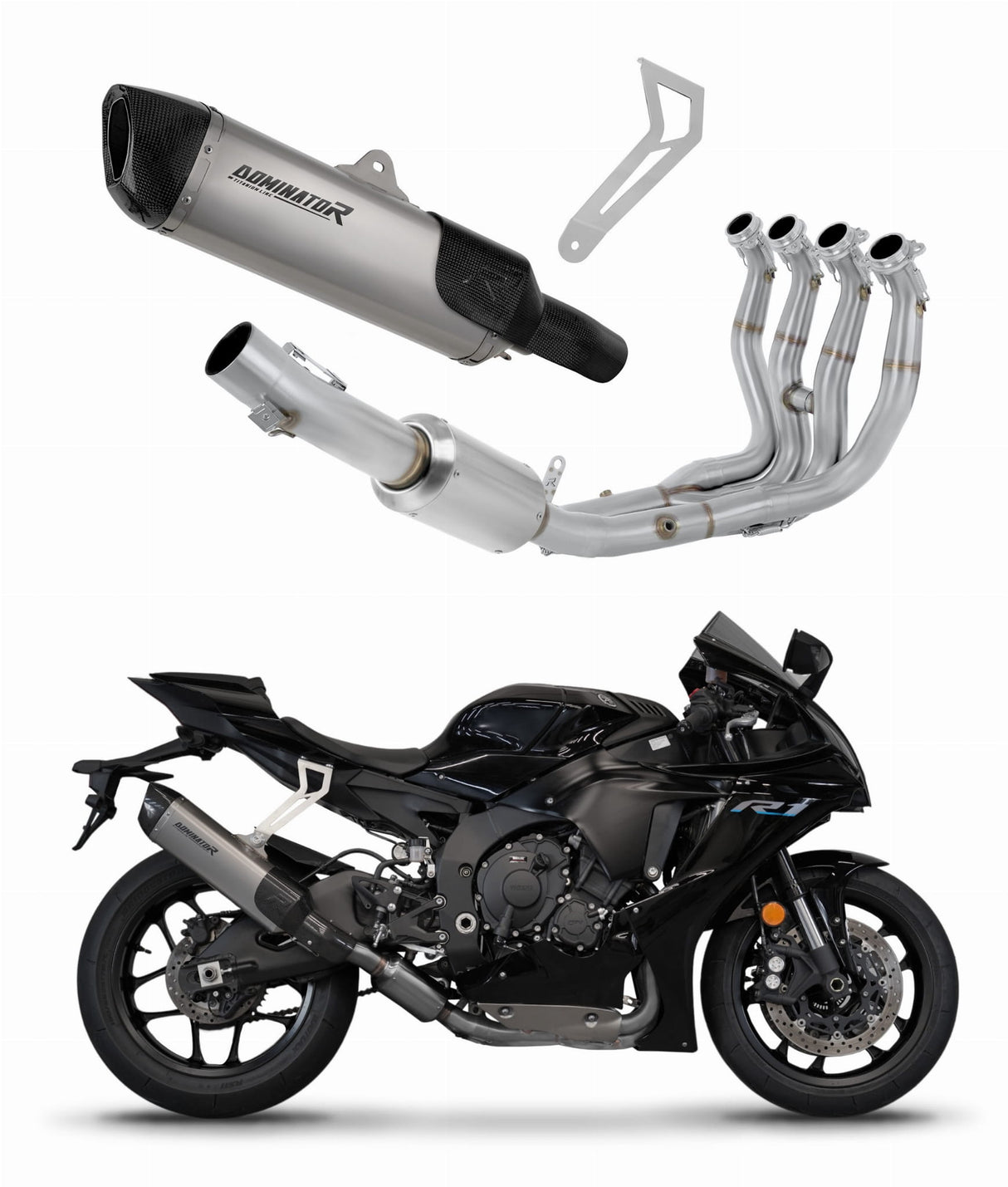 Yamaha YZF R1 1000 RN49 2017 - 2019 Full Exhaust System EX Silencer Titanium HP6 + db killer 20 m.