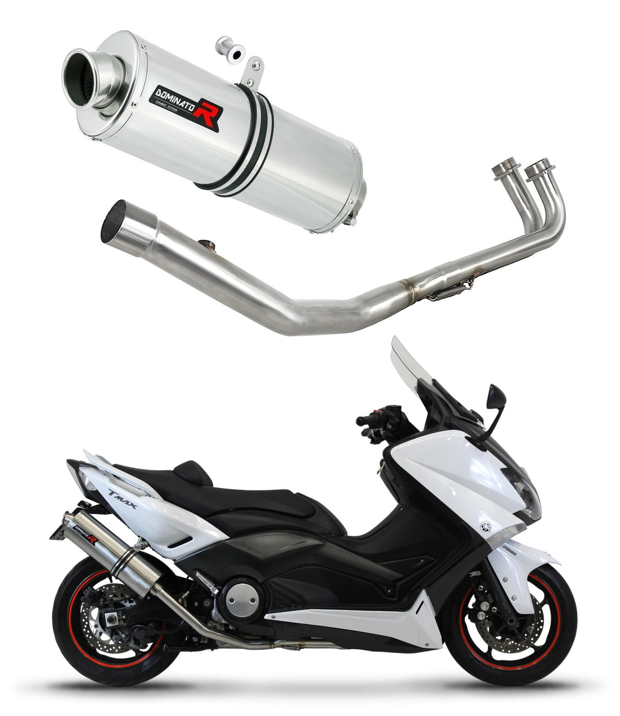 Yamaha XP 530 T-MAX 2012 - 2016 Full Exhaust System Collector Silencer OV + dB killer medium 20 m.