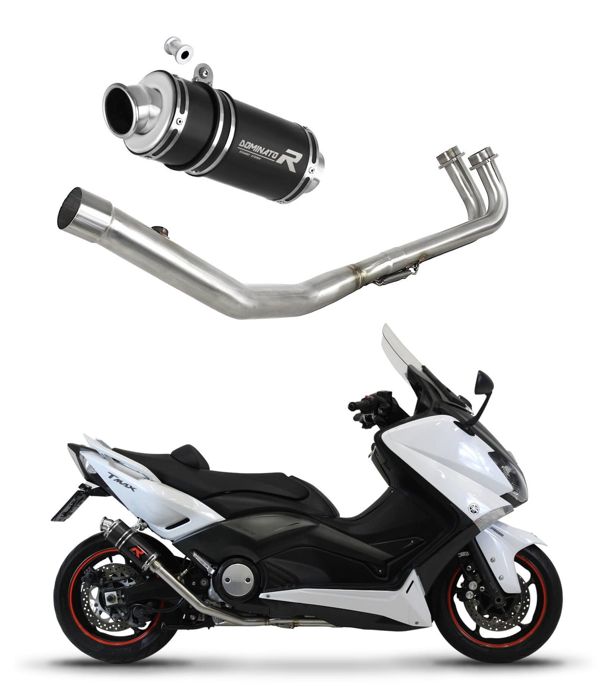 Yamaha XP 530 T-MAX 2012 - 2016 Full Exhaust System Collector Silencer GP1 BLACK + dB killer medium 20 m.
