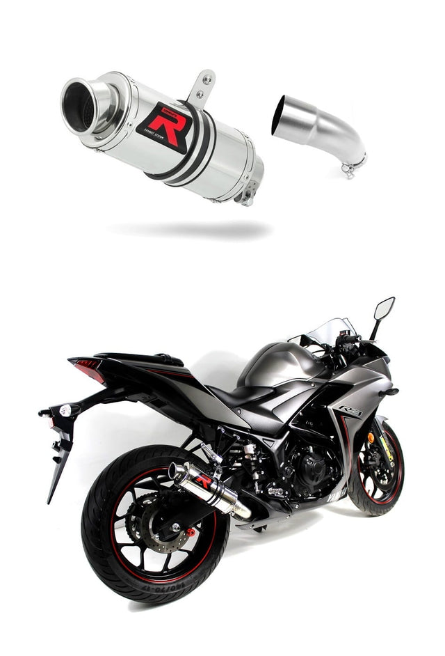 Yamaha YZF R3 2015 - 2018 Exhaust Silencer Muffler GP1 + dB killer medium 20 m.