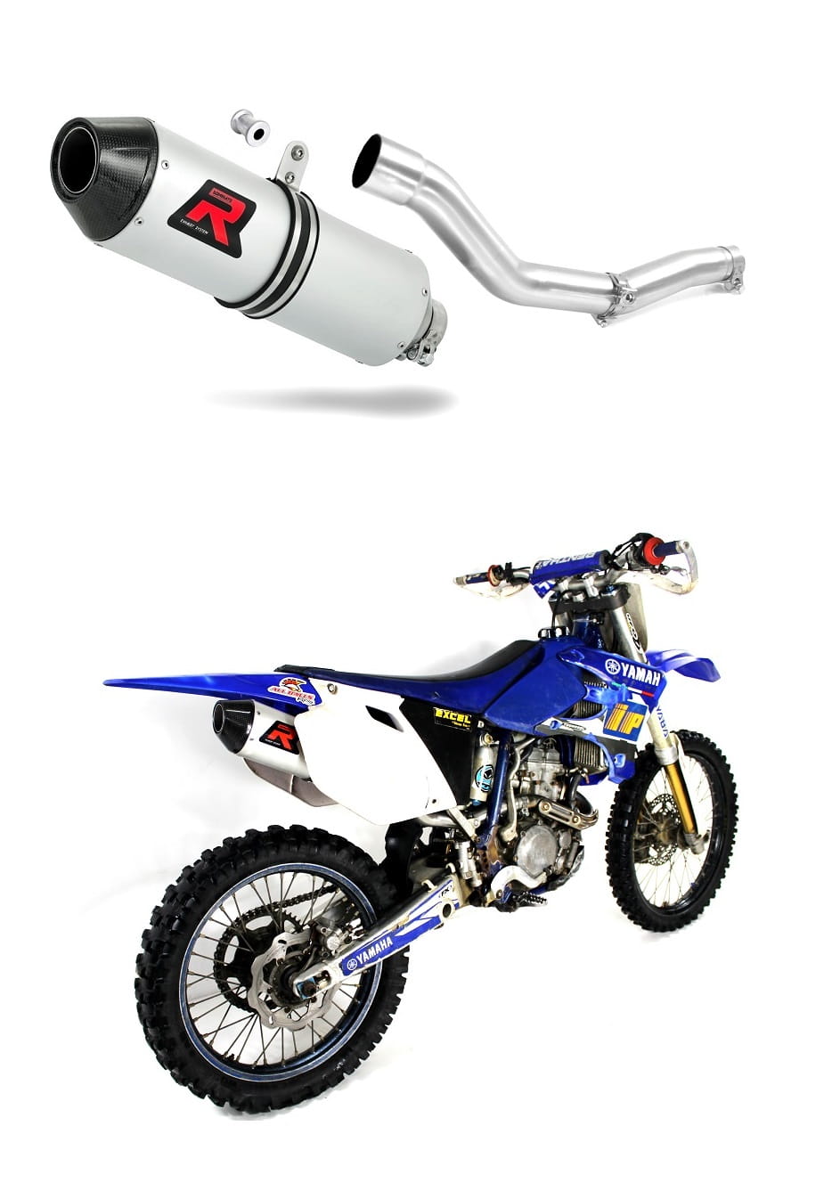 Yamaha YZF 250 YZ 250 F 2003 - 2005 Exhaust Silencer Muffler MX2 + dB killer medium 20 m.