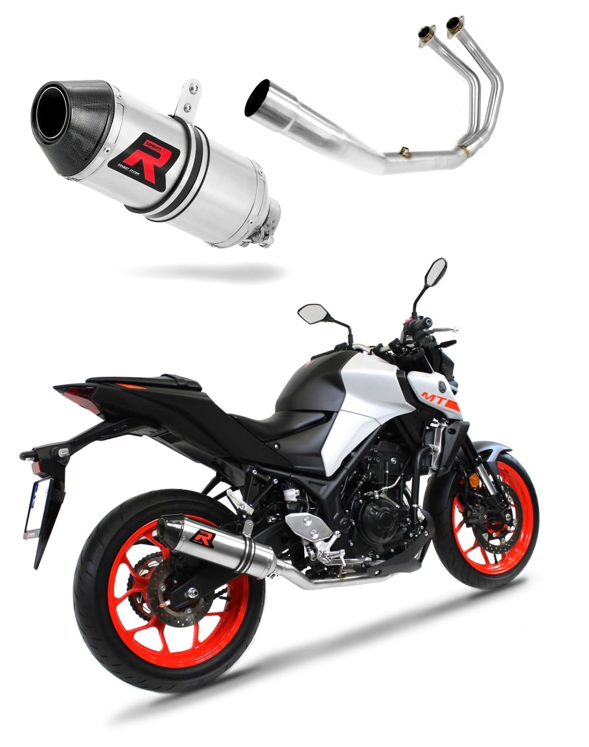 Yamaha MT 03 2014 - 2016 Full Exhaust System Collector Silencer HP3 + dB killer medium 20 m.
