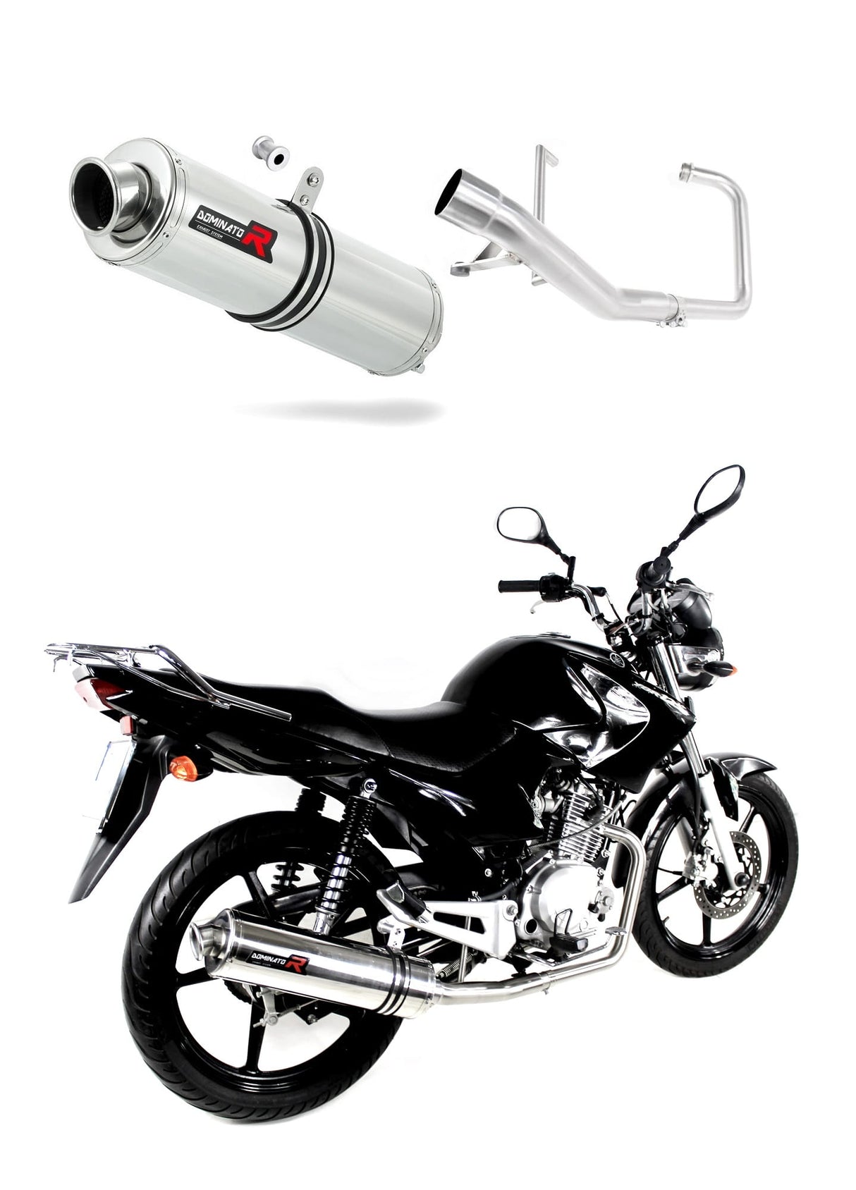Yamaha YBR 125 2009 - 2018 Full Exhaust System Collector Silencer ST + dB killer medium 20 m.