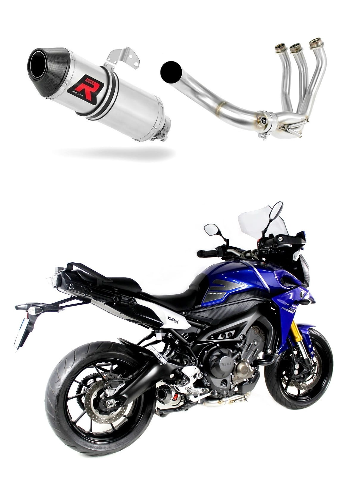 Yamaha MT 09 TRACER 900 2015 - 2020 Full Exhaust System Collector Silencer HP3 + dB killer medium 20 m.