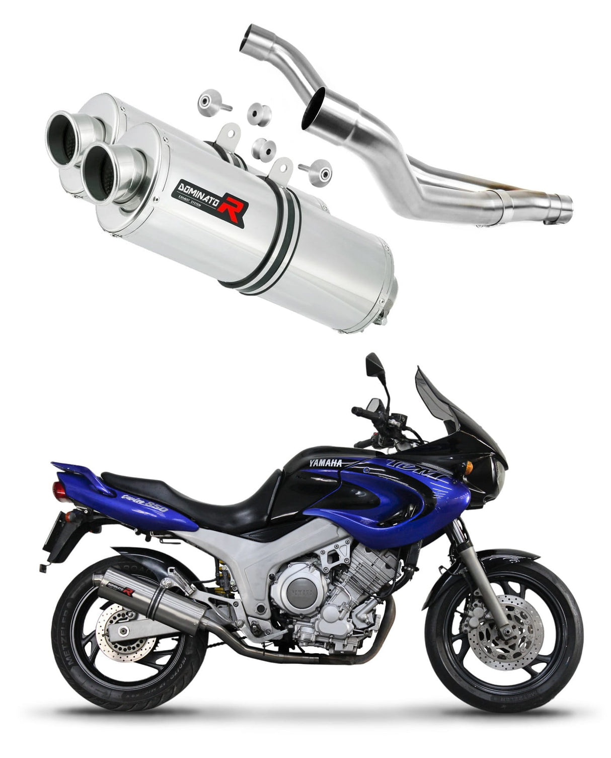 Yamaha TDM 850 1991 - 1995 Exhaust Silencer Muffler OV + dB killer medium 19 m.