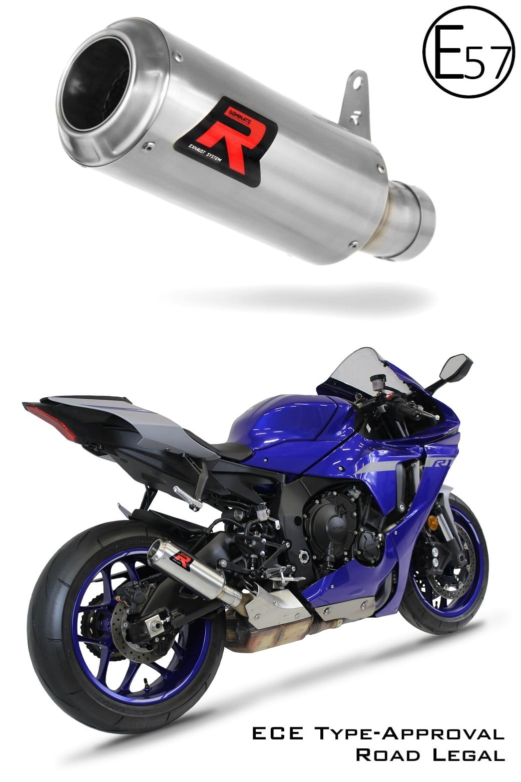 YZF R1 1000 RN65 EU Approved Exhaust Silencer GP 2020 - 2022 20 m.