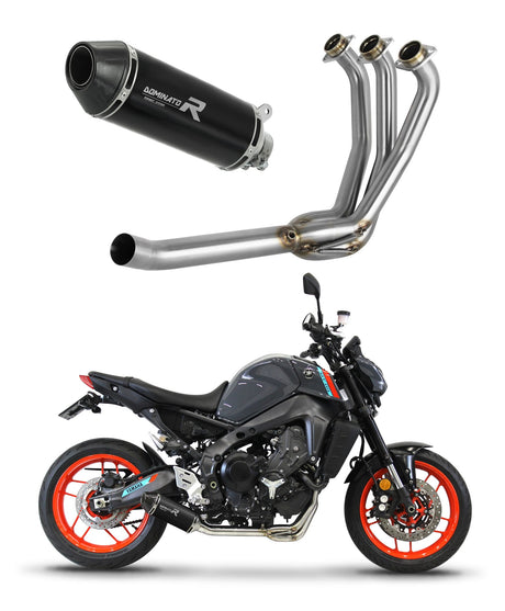Yamaha MT 09 2021 - 2023 Low Level Full Exhaust System Collector Silencer HP3 BLACK + dB killer medium 20 m.