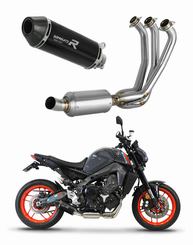 Yamaha MT 09 2021 - 2023 Low Level EX Full Exhaust System Collector Silencer HP3 BLACK + dB killer medium 20 m.