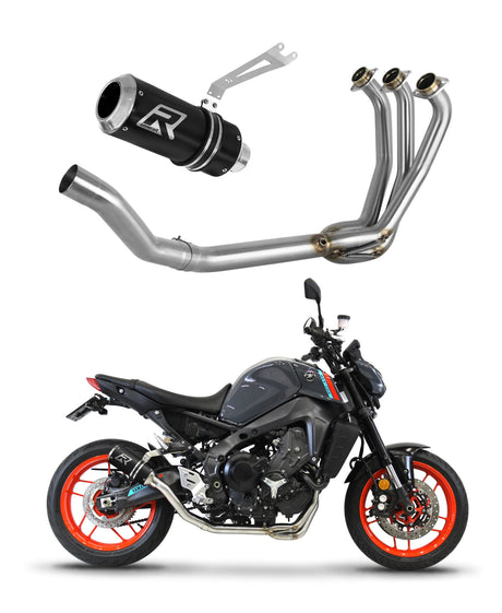 Yamaha MT 09 2021 - 2023 Full Exhaust System Collector Silencer GP BLACK + dB killer medium 20 m.