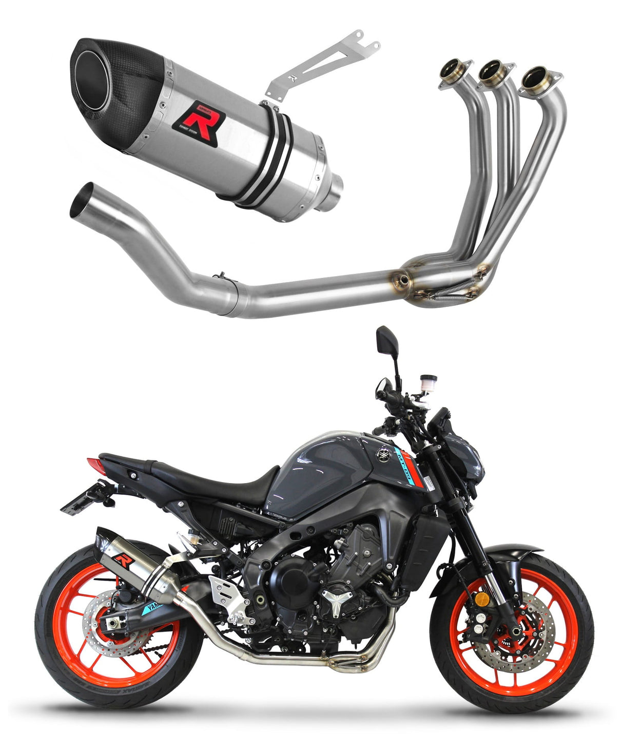 Yamaha MT 09 2021 - 2023 Full Exhaust System Collector Silencer HP5 + dB killer medium 20 m.