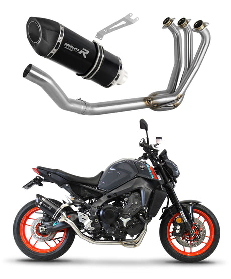 Yamaha MT 09 2021 - 2023 Full Exhaust System Collector Silencer HP5 BLACK + dB killer medium 20 m.