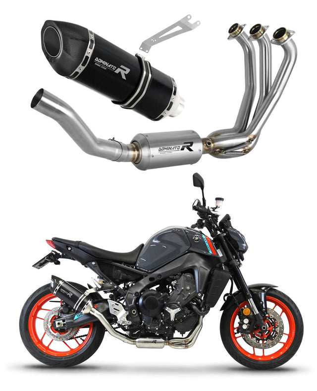 Yamaha MT 09 2021 - 2023 EX Full Exhaust System Collector Silencer HP5 BLACK + dB killer medium 20 m.