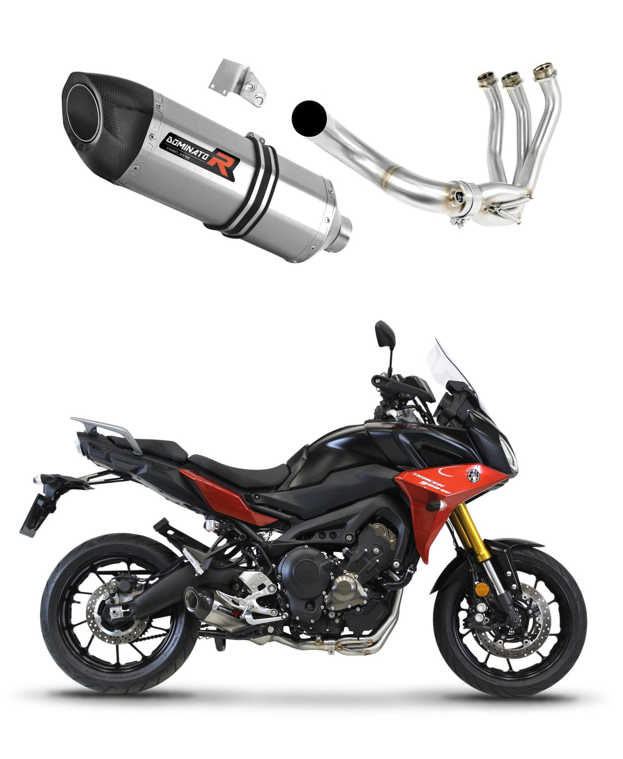 Yamaha MT 09 TRACER 900 2015 - 2020 Full Exhaust System Collector Silencer HP5 + dB killer medium 20 m.