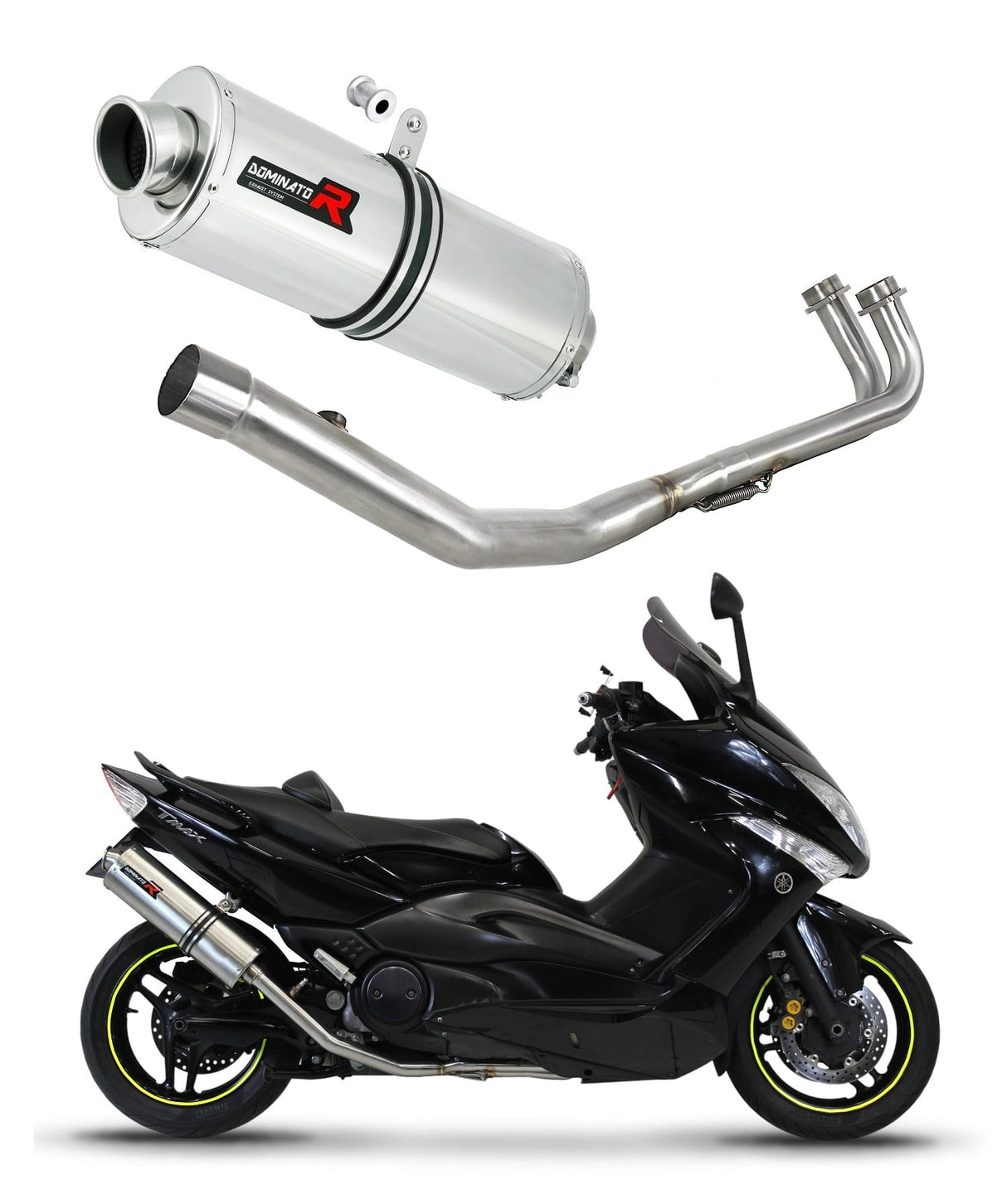 Yamaha T-MAX 500 2008 - 2011 Full Exhaust System Collector Silencer OV + dB killer medium 20 m.