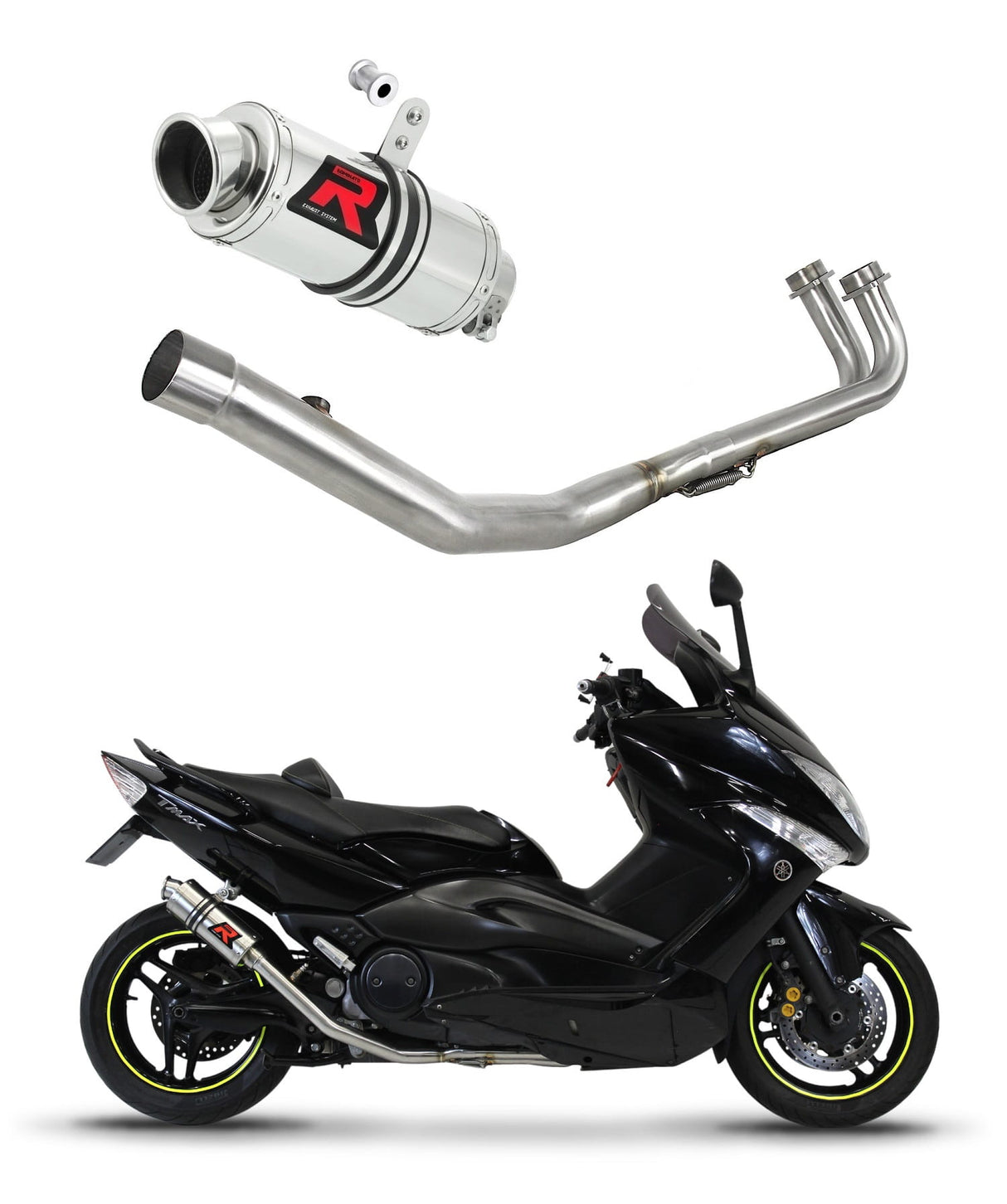 Yamaha T-MAX 500 2008 - 2011 Full Exhaust System Collector Silencer GP1 + dB killer medium 20 m.