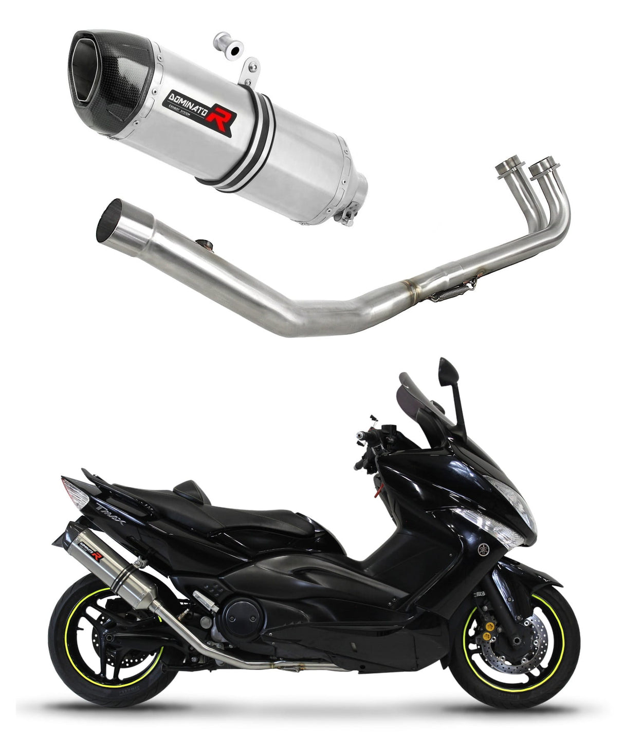 Yamaha T-MAX 500 2008 - 2011 Full Exhaust System Collector Silencer HP1 + dB killer medium 20 m.