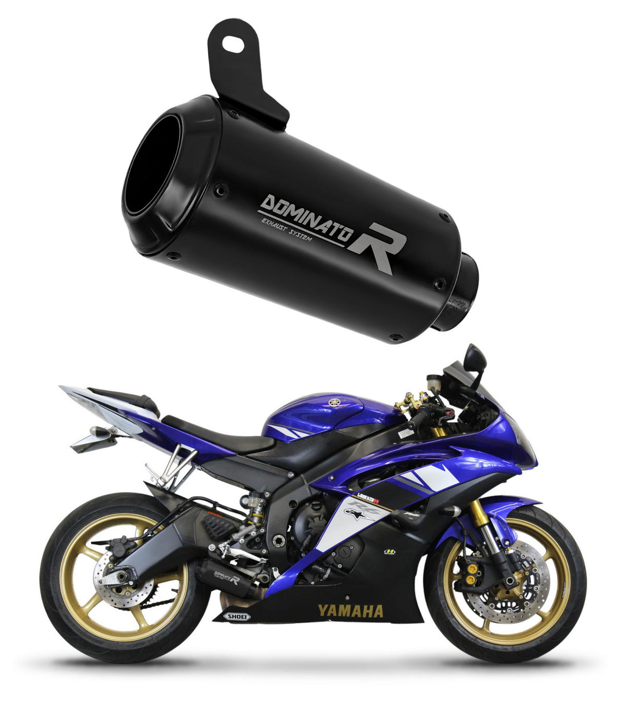 Yamaha YZF R6 2006 - 2016 Exhaust Silencer Muffler GPS BLACK + dB killer medium 20 m.