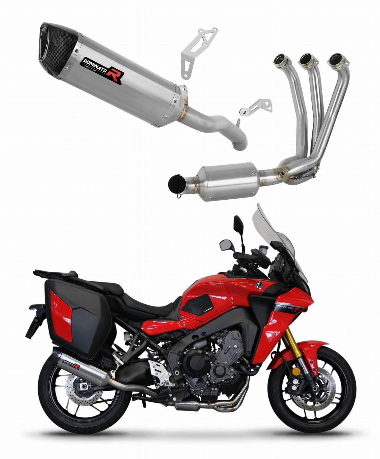 Yamaha Tracer 9 / GT 2021 - 2024 Full Exhaust System Collector Silencer HP6 EX + dB killer medium 20 m.