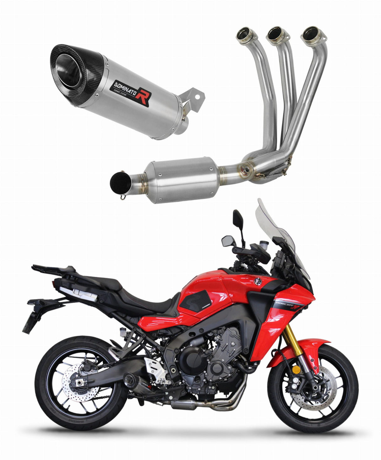 Yamaha Tracer 9 / GT 2021 - 2024 Full Exhaust System Collector Silencer HP8 EX + dB killer medium 20 m.