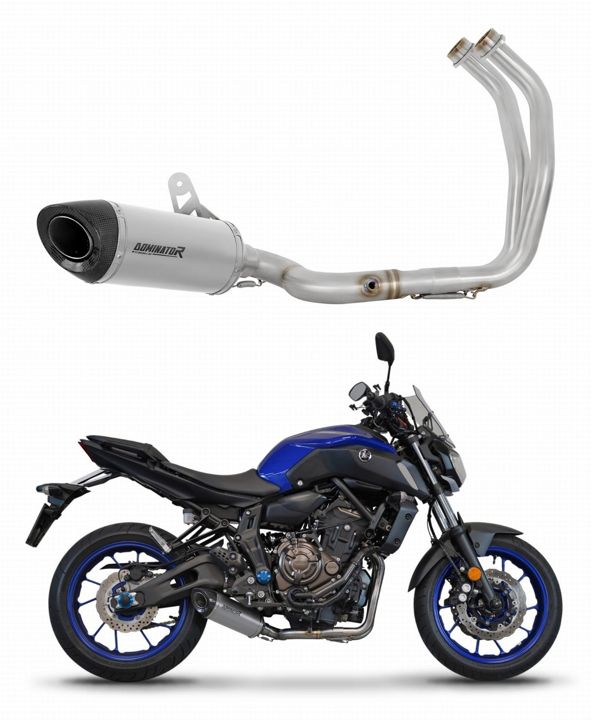 Yamaha MT 07 2014 - 2020 Full Exhaust System Collector Silencer Titanium HP8 + dB killer 20 m.
