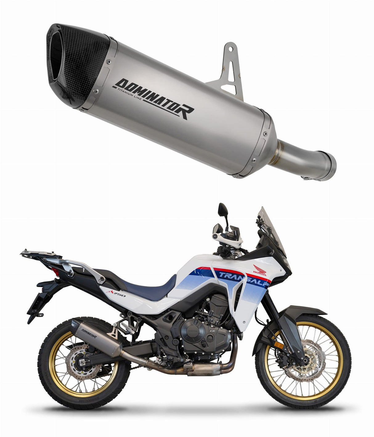 Honda XL 750 TRANSALP 2023 Exhaust Silencer Muffler Titanium HP6 + dB killer 20 m.