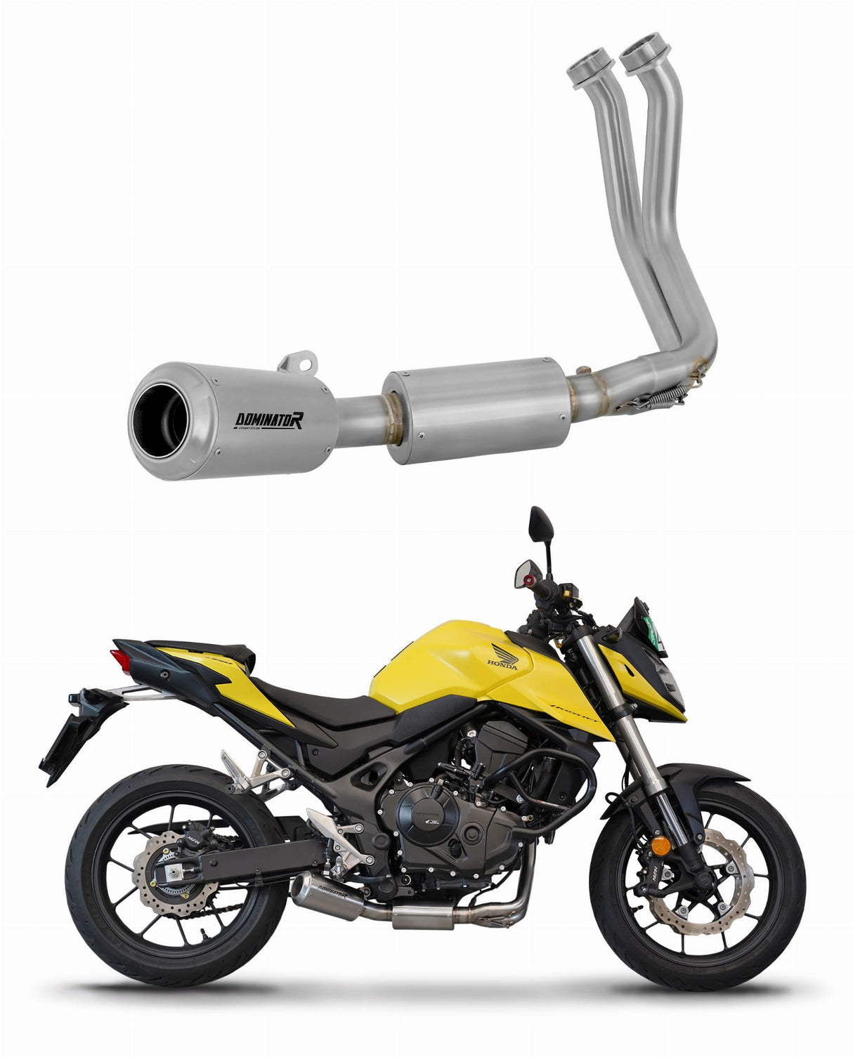 Honda CB 750 Hornet 2023 Full Exhaust System Collector Silencer GPS + dB killer medium 20 m.