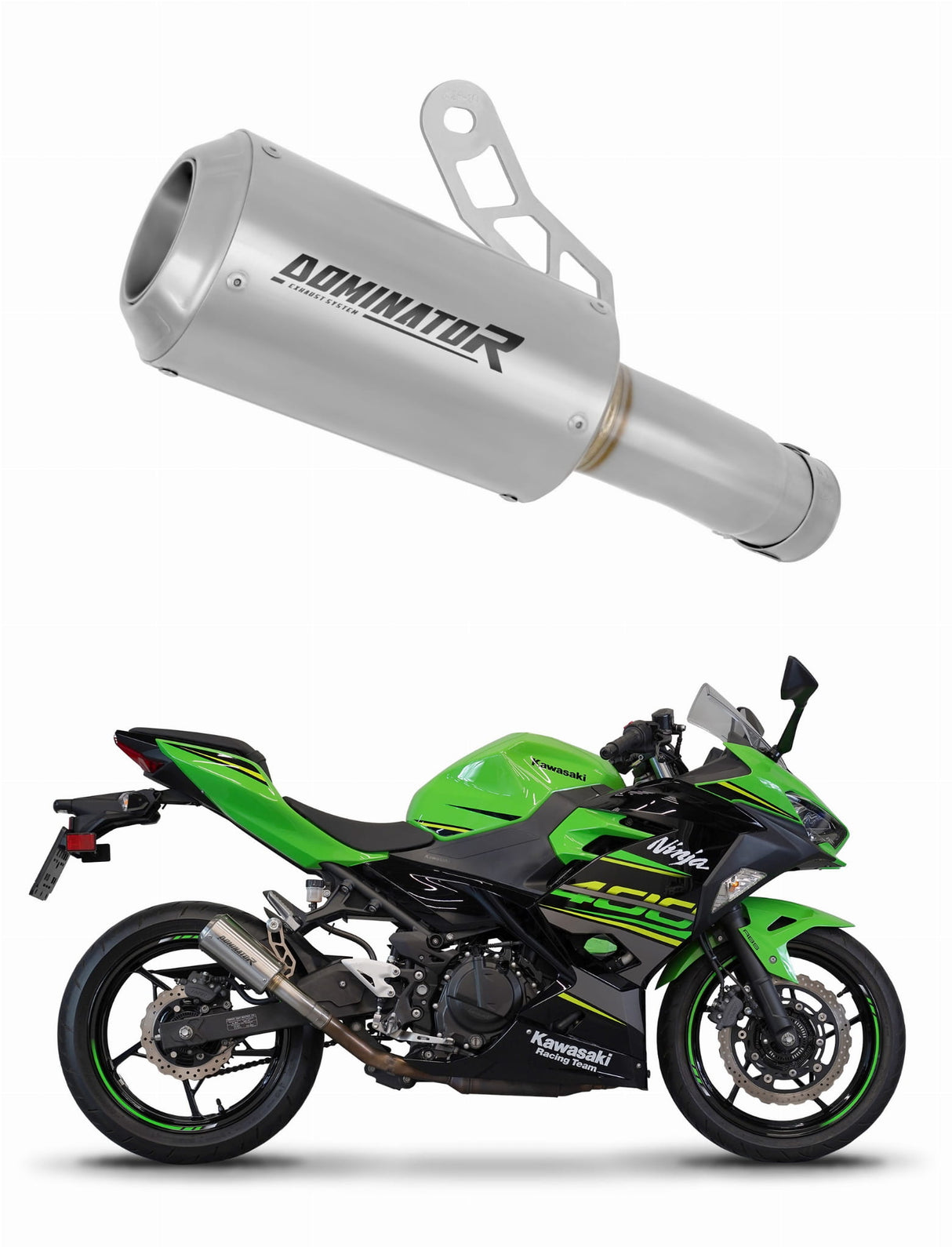 Kawasaki NINJA 400 2018-2023 Exhaust Silencer Muffler GPS + dB killer 20 m.